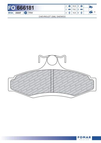 Колодки гальмівні дискові