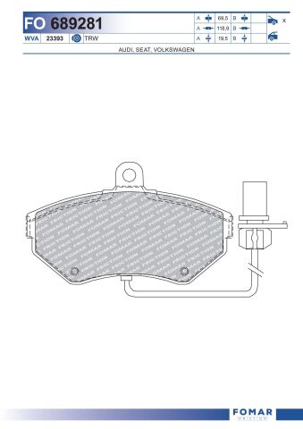 Колодки гальмівні дискові Колодки гальмівні дискові