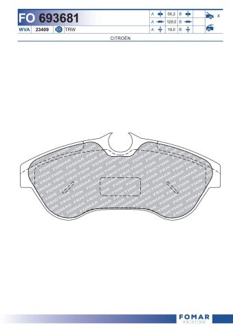 Колодки гальмівні дискові