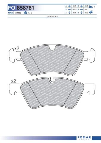 Колодки тормозные дисковые