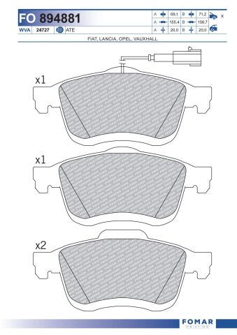 Колодки гальмівні дискові