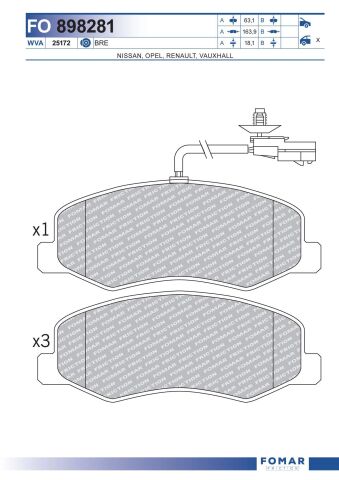 Колодки гальмівні дискові Колодки гальмівні дискові