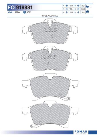 Колодки тормозные дисковые