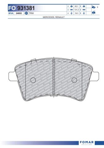 Колодки гальмівні дискові