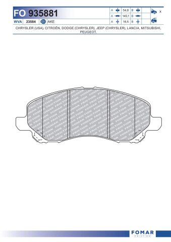 Колодки гальмівні дискові