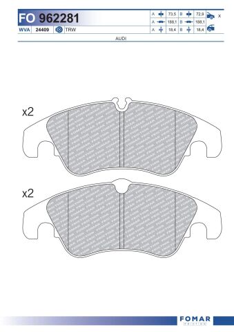 Колодки гальмівні дискові Колодки гальмівні дискові