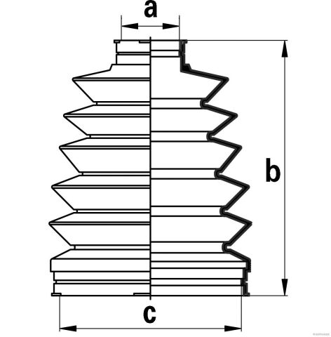 Пыльник полимерный ШРКШ со смазкой и металлическим креплением