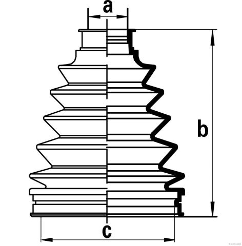 Пильник полімерний ШРКШ зі змазкою та металевим кріпленням