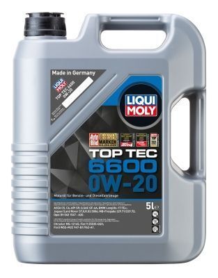 Моторна олива LIQUI MOLY TOP TEC 6600 0W-20, 5 літрів