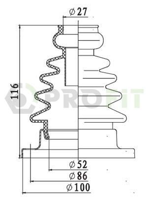 Пыльник ШРКШ резиновый + смазка