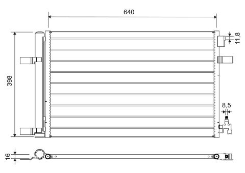 Радіатор кондиціонера (з осушувачем) Opel Astra/Insignia/Zafira 1.4-2.0D 09-