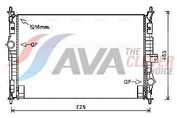 Радіатор охолодження двигуна CITROEN BERLINGO/C4/PEUGEOT 3008/OPEL VIVARO (Ava)