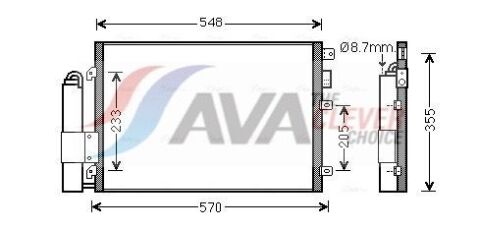 Радіатор кондиціонера RENAULT (вир-во AVA) Радіатор кондиціонера RENAULT (вир-во AVA)