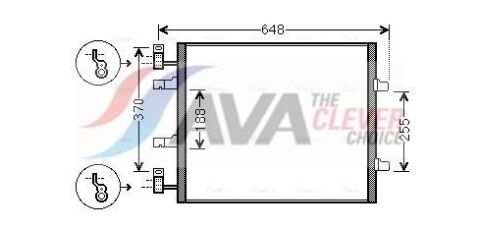 Радіатор кондиціонера OPEL VIVARO A (01-)/RENAULT TRAFIC II (01-) (Ava) Радіатор кондиціонера OPEL VIVARO A (01-)/RENAULT TRAFIC II (01-) (Ava)