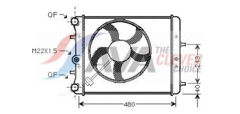 Радіатор охолодження двигуна FABIA/POLO4 MT -AC 01- (Ava) Радіатор охолодження двигуна FABIA/POLO4 MT -AC 01- (Ava)