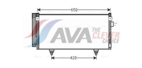 Радіатор кондиціонера SUBARU FORESTER, IMPREZA (вир-во AVA)
