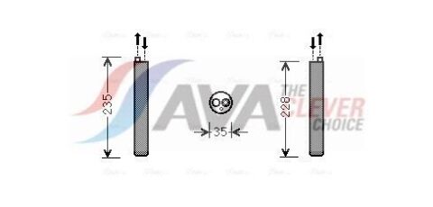 Осушитель кондиционера VW TIGUAN (2008) 2.0 TDI (выр-во AVA)