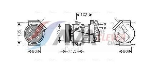Компресор кондиціонера RENAULT LAGUNA ESTATE/BREAK (2008) 1.6