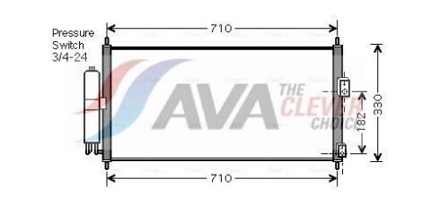 Радіатор кондиціонера NISSAN ALMERA (2000) 1.5
