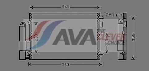 Радіатор кондиціонера NISSAN KUBISTAR (2004) 1.5 DCI