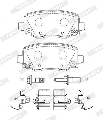 Колодки гальмівні дискові (комплект 4 шт)