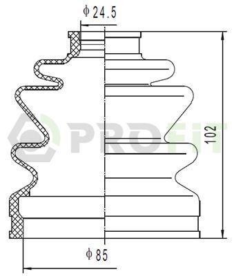 Пильник ШРКШ гумовий + змазка
