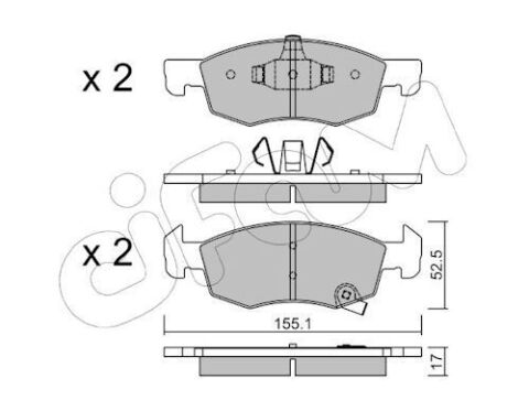 Колодки гальмівні передні Corsa E 1,0-1,6 14- OPEL Колодки гальмівні передні Corsa E 1,0-1,6 14- OPEL