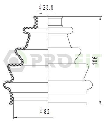 Пильовик ШРКШ гумовий + мастило Пильовик ШРКШ гумовий + мастило