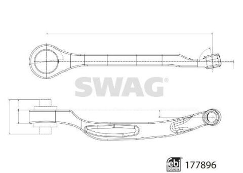 Рычаг подвески с сайлентблоком и шаровой опорой (Swag)