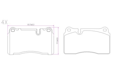 Колодки гальмівні (передні) VW Touareg 2.5-4.2 TDI/FSI 02- Колодки гальмівні (передні) VW Touareg 2.5-4.2 TDI/FSI 02-