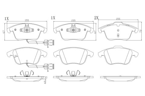 Колодки гальмівні (передні) Audi A4 07-18/Audi A5 07-/Audi Q5 12-17 (+датчик) Колодки гальмівні (передні) Audi A4 07-18/Audi A5 07-/Audi Q5 12-17 (+датчик)