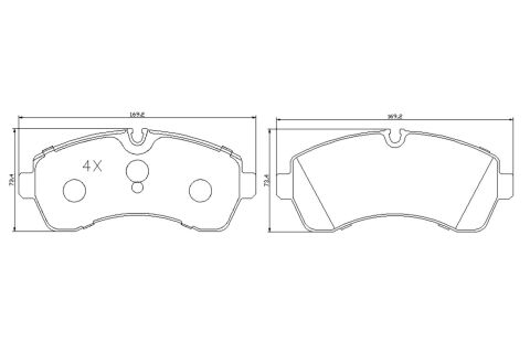 Колодки гальмівні (передні) MB Sprinter (906,907,910) 210-519CDI/VW Crafter 30-35/30-50 06-(спарка)