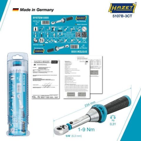 Ключ динамометричний 1/4" 1-9Nm 234 мм Ключ динамометричний 1/4" 1-9Nm 234 мм