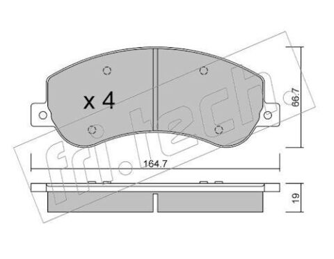 Комплект гальмівних накладок, дискове гальмо Комплект гальмівних накладок, дискове гальмо