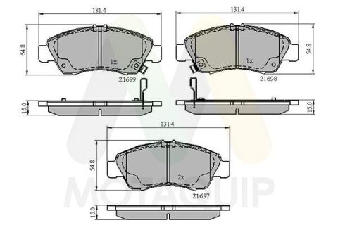 Комплект тормозных колодок, дисковый тормоз