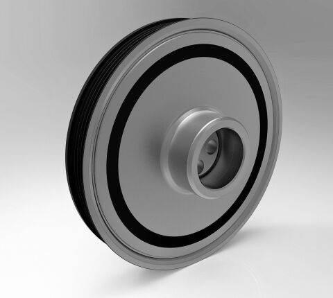 Шків, колінчатий вал