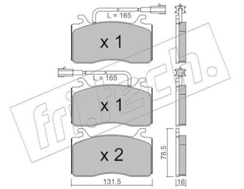 Комплект гальмівних накладок, дискове гальмо Комплект гальмівних накладок, дискове гальмо