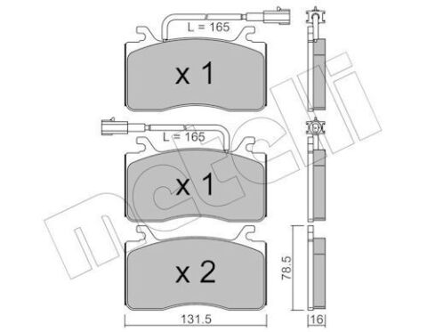 Комплект гальмівних накладок, дискове гальмо Комплект гальмівних накладок, дискове гальмо