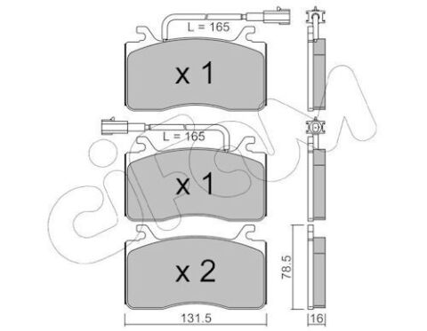 Комплект гальмівних накладок, дискове гальмо Комплект гальмівних накладок, дискове гальмо