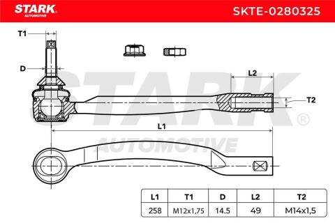 Наконечник поперечной рулевой тяги Наконечник поперечной рулевой тяги