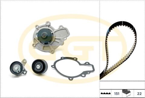 Водяний насос + зубчастий ремінь