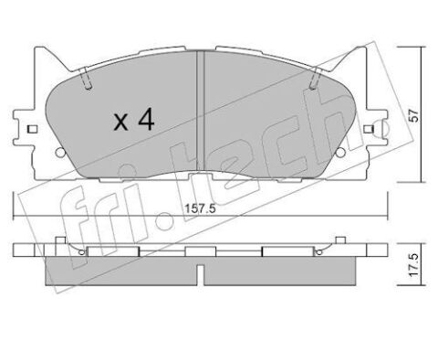 Комплект гальмівних накладок, дискове гальмо Комплект гальмівних накладок, дискове гальмо