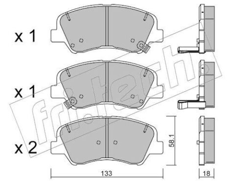 Комплект гальмівних накладок, дискове гальмо