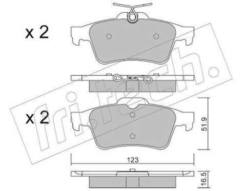 Комплект тормозных колодок, дисковый тормоз