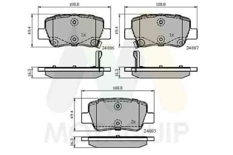 Комплект тормозных колодок, дисковый тормоз