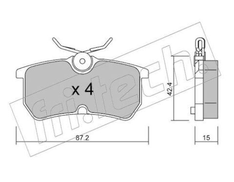 Комплект гальмівних накладок, дискове гальмо