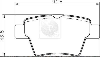 Комплект гальмівних накладок, дискове гальмо
