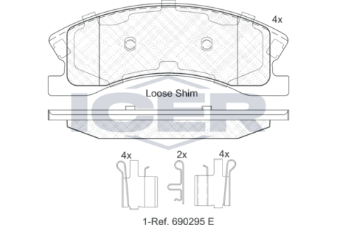 Комплект тормозных колодок, дисковый тормоз