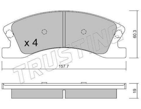 Комплект гальмівних накладок, дискове гальмо