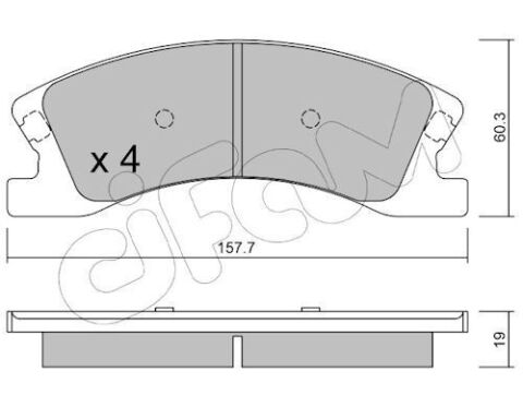 Комплект гальмівних накладок, дискове гальмо